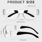 Clear Safety Glasses Bulk of 12,ANSI Z87.1 Impact Resistant Lens Eye Protection for Lab,Construction