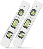 Torpedo Level 9-INCH Level with 45°/90°/180° Bubbles, Small Measuring Tool(2 Pack)