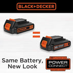 BLACK+DECKER 20V MAX* POWERCONNECT Cordless Drill Kit + 100 pc. Kit (BDC120VA100), Orange