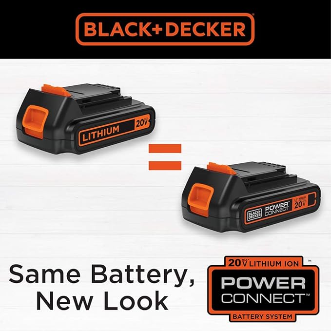 BLACK+DECKER 20V MAX* POWERCONNECT Cordless Drill Kit + 100 pc. Kit (BDC120VA100), Orange