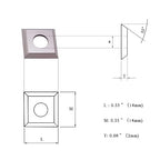 14mm Standard Square Straight Tungsten Carbide Replacement Cutter Inserts Knives 14mm x 14 x 2mm for Woodworking Spiral Helical Planer Head and DIY Wood Lathe Turning Tools 10pcs by LU&MN