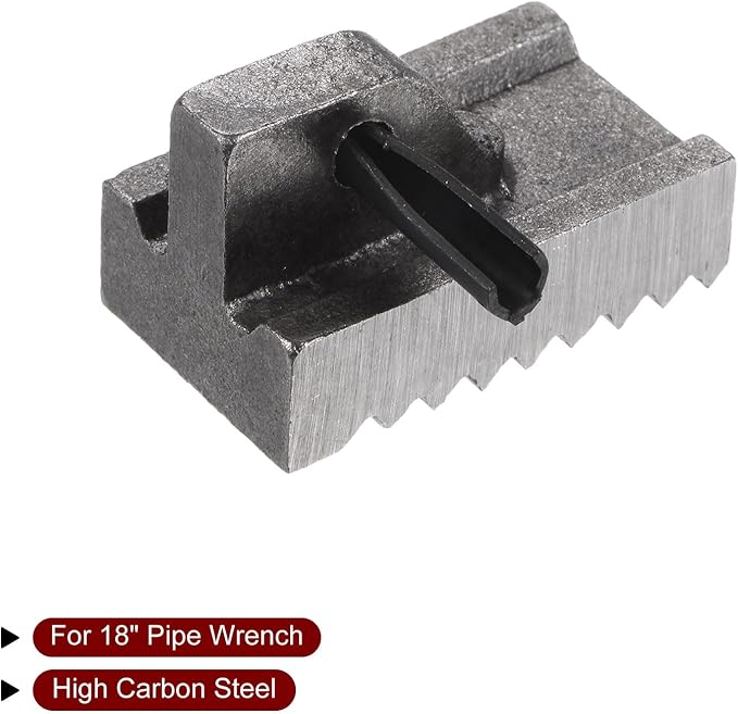 HARFINGTON Pipe Wrench Heel Jaw with Pin Assembly 18" Wrench Replacement Carbon Steel for 18" Adjustable Wrench