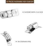 Ripeng Hoses Clamps Worm Duct Clamps Stainless Steel, Large Adjustable Pipe Hose Worm Drive fastener Device for Intercooler Pipe Plumbing Tube and Fuel Line(200 FT,42 Pcs)