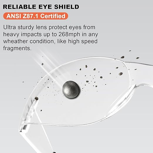 ANSI Z87.1 Safety Glasses Men Women 36 pack(18pack clear safety glasses+18pack safety sunglasses) Scratch & Impact Resistant eye protection glasses for Construction, Outdoor Sports & Work