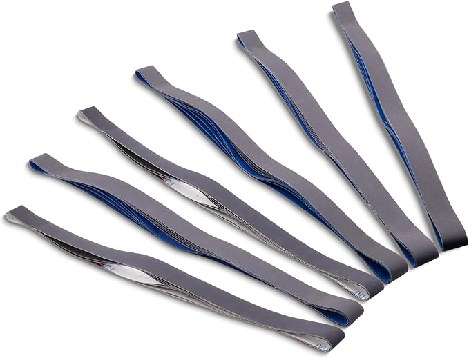 15 Pack 1 x 42 Inch Silicon Carbide Sanding Belts, 1x42 Knife Sharpening Sanding Belt, 5 Pcs Each of 600, 800, 1000 Grits Sanding Belt for Belt Sander