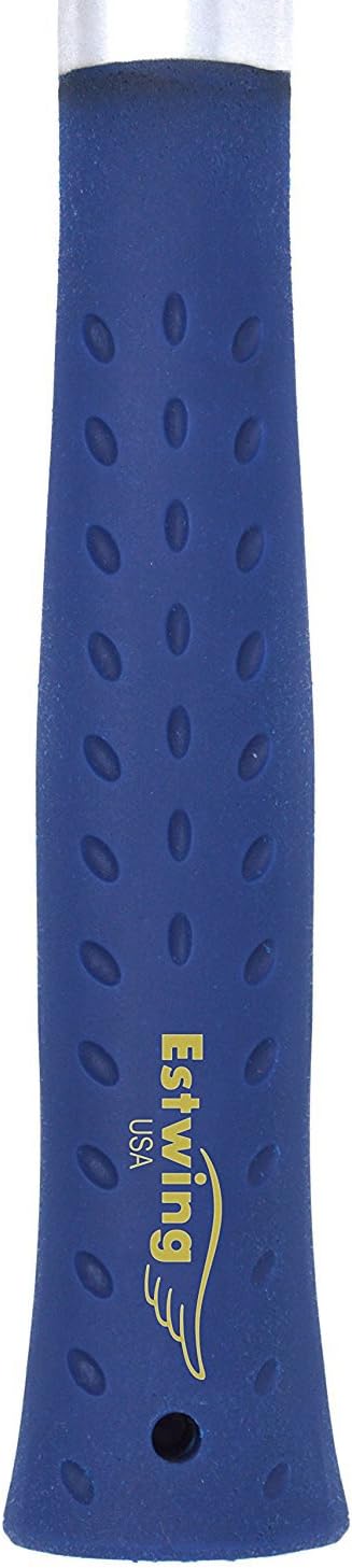 ESTWING Framing Hammer - 30 oz Long Handle Straight Rip Claw with Smooth Face & Shock Reduction Grip - E3-30S,Silver