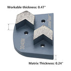 Concrete Floor Grinding Discs, Diamond Metal Grinding Tooling for Lavina Grinders, Concrete Preparation & Thin Epoxy Remove, Double Arrow Segments 30/40 Grit Medium Bond, Pack of 9