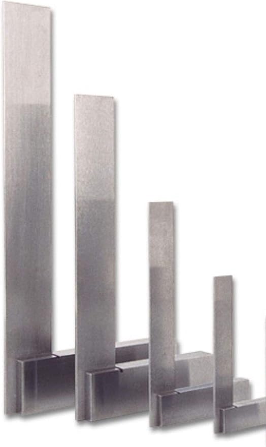 Groz 01111 Precision Machininist Steel Square Set, 4 Piece, 72-96 Micron Squareness