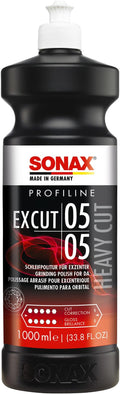 SONAX Profiline ExCut 05-05 | Heavy Cut Compound for Deep Scratch & Swirl Removal | High-Gloss Finish | Removes P1500 Sanding Marks, Scratches & Etching | Silicone-Free & Low Dust | 245300 | 1L