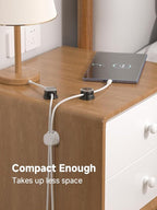 Magnetic Cable Clips, Adjustable Cord Holder Management, Adhesive Wire Keeper Organizer for Home Office Desk Phone PC Car Wall Desktop Nightstand Appliance (9-PCS White & Black)