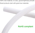 Alex Tech 25ft - 1/4 inch Split Wire Loom Tubing - White