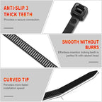 Zip Ties, RAZCC 1200pcs Black Cable Zip Ties 14 Inch, Heavy Duty Plastic Wire Ties with 50lb Tensile Strength, Self-Locking Black Nylon Tie Wraps for Indoor and Outdoor