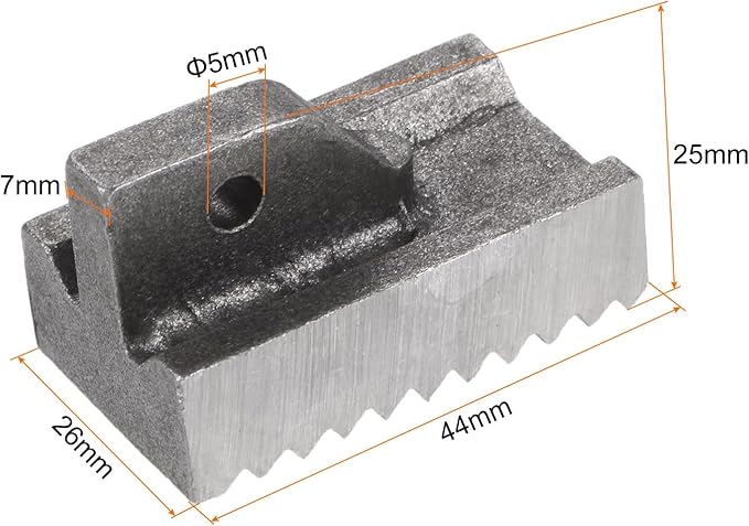 HARFINGTON Pipe Wrench Heel Jaw with Pin Assembly 24" Wrench Replacement Carbon Steel for 24" Adjustable Wrench