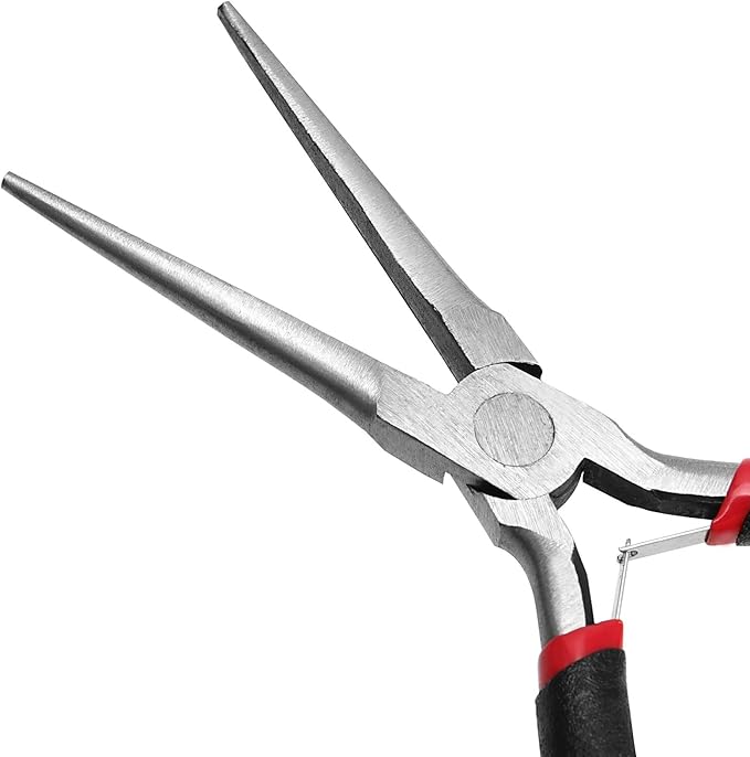 15 PCS 6 Inch Needle Nose Pliers, Precision Pliers with Extra Long Tips and Non-Serrated Jaws for Wire Wrapping, Jewelry Making, Gripping Gadgets