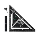 Pro 12 Inch Advanced Carpenter Square-Jig Block -Leve-Accurate Flatwork- Framing Square- Multi-Angle Measuring Tool (90° & 180°) for Carpenters & Architects(Black)