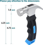 Small Claw Hammer - Mini Hammer for Women&Kids, Camping Hammer, Stubby Tack Hammer, Nail Hammer with Magnetic (Blue)