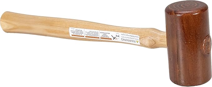 VAUGHAN Rawhide Mallet, Non Marring, Hardwood Handle, 12 oz, RM200, VN58216