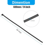 XINGO Gold 24 Inch Zip Ties Heavy Duty 100 Pack, 200 LBS Ultra Strong Plastic Wire Ties, Large Cable Ties Extra Long Tie Wraps, Indoor and Outdoor UV Resistant