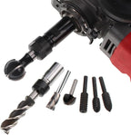 5/8"-11 Thread Angle Grinder Extension Shaft Set Electric Drill Conversion Collets Adapter Woodworking Tool Accessories Include Spring Collet 1/4" & 1/2" 3PCS Black