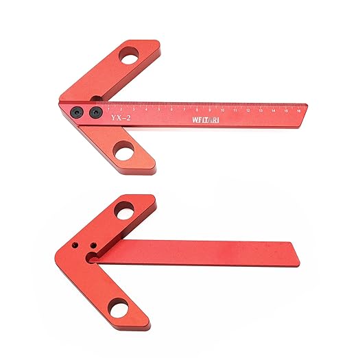 Center Measuring Tool,Center Finder, Line Gauge Center Finder, 45/90 Degree Right Angle Line Gauge Carpenter Ruler,Aluminum Alloy Woodworking Center Scribe Square Center Scribe 165mm