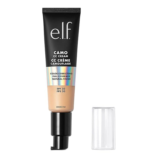 e.l.f. Camo CC Cream, Color Correcting Medium-To-Full Coverage Foundation with SPF 30, Light 240 W, 1.05 Oz (30g)-VeraVaultWomen