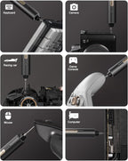 Fanttik E2 Ultra Mini Electric Screwdriver, Cordless Screwdriver, Max 0.6N.m, 50 Magnetic Bits, 5/32'' Hex, Magnetic Storage, Repair Tool for Electronics, Camera, Laptop, and PC Build (Grey)