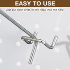 Shimeyao 100 Pcs Peg Board Shelving Hooks Stainless Steel Hanging Board Pegs Wall Display Hooks Bulk for 1/8 1/4 Garage Storage Organizer Accessories(12 Inch,Silver)