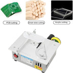 Multi-Functional Mini Table Saw for Crafts, Portable Desktop Electric Saw – Speed & Angle Adjustable for Wood/PCB/Acrylic/Plastic Cutting, 96W