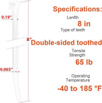 8 Inch Zip Ties Double Sided Toothed,65LBS Tensile Strength Heavy Duty Cable Wire Ties With Self-Locking Adjustable More Durable Nylon Tie Wraps for Indoor Outdoor（200 Pack）