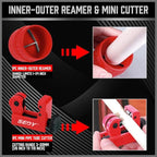 Ultimate Tube Cutter Set - Heavy Duty Pipe Cutter 3/16"-2" OD, Mini Tube Cutter 1/8"-7/8", Deburring Tool - for Copper, Aluminum, PVC Pipes - High-Quality Cutting & Deburring Tools for Professionals