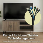 MGI SpeedWare Woven Mesh Split-Sleeve Wire Loom for High-Temperature Automotive Harness and Home Cable Management - 25 feet (1/8")