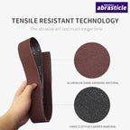 15 Pcs 2 x 42 Inch Assorted Aluminum Oxide Sanding Belt - 80/120/150/240/400 Grit