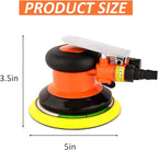 5” Pneumatic Random Orbit Sander Air Tool Air Powered,Palm Sander,Air Sander for Auto body Automotive,Wood Working