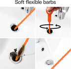 63 Inch Long Stainless Steel Drain Clog Remover (1pcs), 25 inch Drain Snake Hair Remover (6pcs) ＆23.6 inch Cleaning Brush (2pcs) Tool Set for Toilet, Kitchen Sink, Bathroom Tub, Sewer, 9, Pieces Set