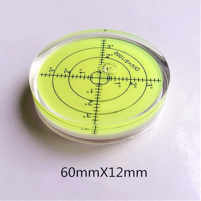 Convenient and lighterCircular Bubble Level Spirit l Measuring Instruments Tool Universal Protractor Tool （60X12mm）