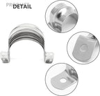 10Pcs 3 Inch Stainless Steel Large Conduit Clamps, Two Hole Strap U Bracket Rigid Pipe Strap Metal U Clamp Conduit Strap Tension Clips U-tube Clamp Heavy Duty