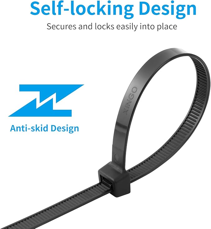 XINGO Pink 24 Inch Zip Ties Heavy Duty 100 Pack, 200 LBS Ultra Strong Plastic Wire Ties, Large Cable Ties Extra Long Tie Wraps, Indoor and Outdoor UV Resistant