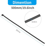 XINGO Purple 20 Inch Zip Ties Heavy Duty 100 Pack, 200 LBS Ultra Strong Plastic Wire Ties, Large Cable Ties Extra Long Tie Wraps, Indoor and Outdoor UV Resistant