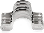 16Pcs 1-3/8 Inch Stainless Steel Conduit Clamps, Two Hole Strap U Bracket Rigid Pipe Strap Metal U Clamp Conduit Strap Tension Clips U-tube Clamp Heavy Duty