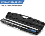 1-Inch Drive Click Torque Wrench, Dual-Scale Adjustable Torque Wrench Set with a Hex Key 200-1000ft.lb / 271-1356.7Nm