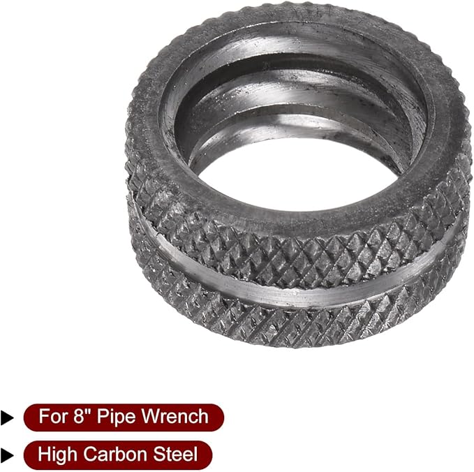 HARFINGTON Pipe Wrench Nut 8" Plumbing Wrench Replacement Knurl Nut High Carbon Steel