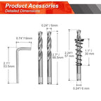 1-1/8 Inch Hole Saw with 9.1mm Triangle Shank Arbor, JTemgle Bi-Metal Hole Saw Heavy Duty Hole Cutting Tool for Cornhole Boards, Recessed Lights, Wood, Plastic, Drywall & Soft Metal