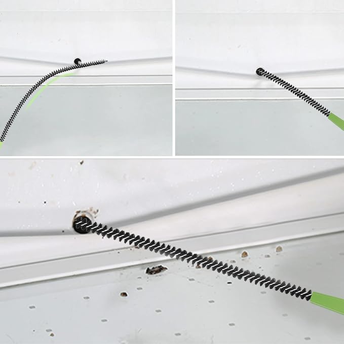 Sewer Drain Brush, Drain Clog Remover, 19.8inch Flexible Long Pipe Snake Hair Clogs Catcher Cleaner Tool for Toilet, Kitchen Sink, Sewer Drain, Bathroom Tub