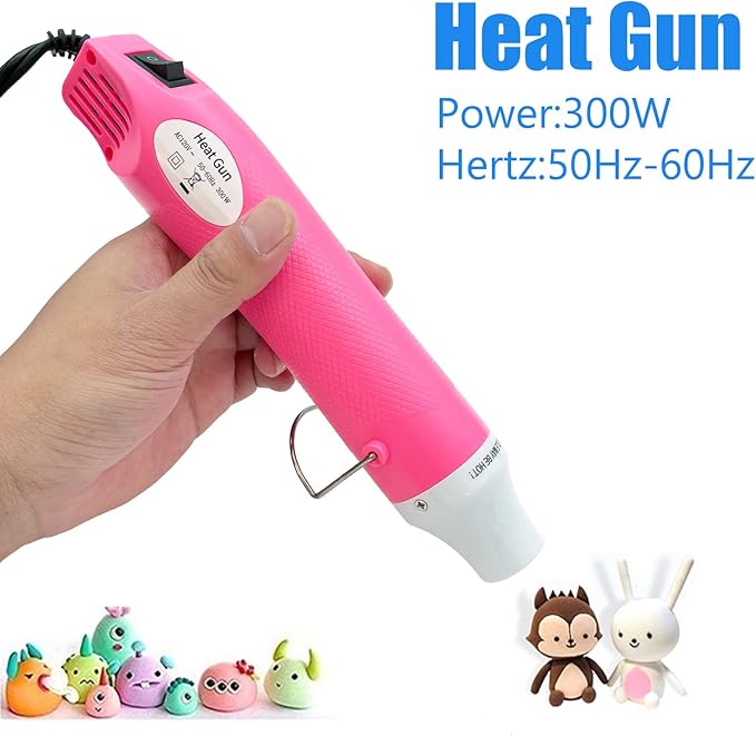 Heat Gun, Mini Hot Air Gun for DIY Crafts Portable Heat Air Gun Tool for Embossing Shrink Wrapping Drying Paint