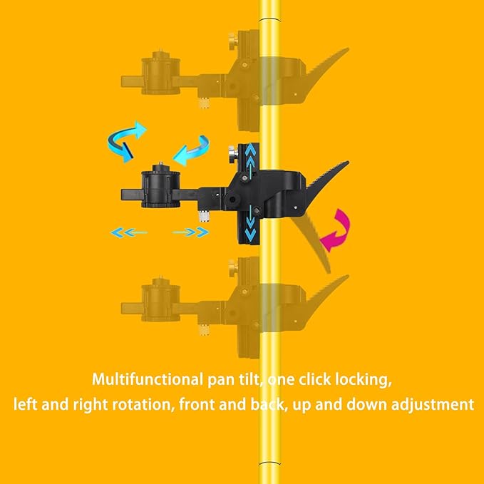 Laser Level Pole with Tripod, 13.8 Ft./4.2M Telescoping Pole&3.9 foot/1.2M retractable tripod,With 5/8&1/4 interface screws (6.25 inches/2.36 inches) thread for Rotary and Line Lasers