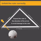 Combination Square for Carpenter Tools 48 Inch Folding Aluminum Triangle Ruler Construction Framing Tool Woodworking Foldable Frame Measurement Angle Rulers
