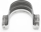 10Pcs 3 Inch Stainless Steel Large Conduit Clamps, Two Hole Strap U Bracket Rigid Pipe Strap Metal U Clamp Conduit Strap Tension Clips U-tube Clamp Heavy Duty