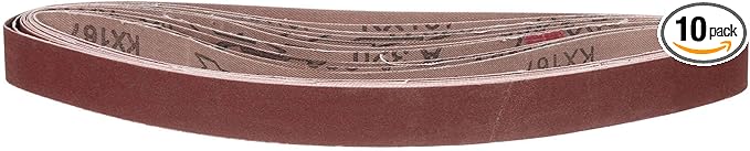 1-1/8 x 21 Inch Sanding Belt, 10 Pcs 320 Grit Aluminum Oxide Knife Sharpener Belts Work Sharpening for Belt Sander Knife Carving Tool Metal Working