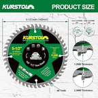 Circular Saw Blade 5-1/2 Inch - 48T ABT Wood Cutting Saw Blade with 5/8” Arbor for Wood, Plastic, Plywood, Particle Boards, Multilayer Boards(2 Pack)