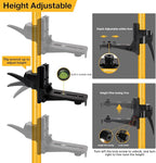 MOETER 13.8 Ft/4.2M Telescoping Laser Level Pole with Tripod - Adjustable Laser Level Stand for Rotary and Line Laser Level, Includes 1/4"-20 Mount & 5/8"-11 Adapter